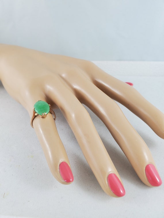 Vintage ring oval pinky sterling silver women girls size 5.75