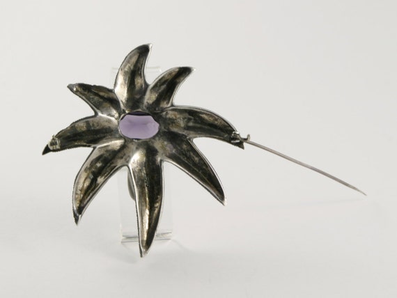 Silver Starfish Pin 1970's Vintage Sterling Marca… - image 4