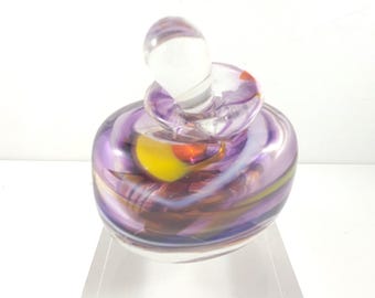 ヴィンテージアートガラス香水瓶（多色、ストッパーなし） - Etsy 日本