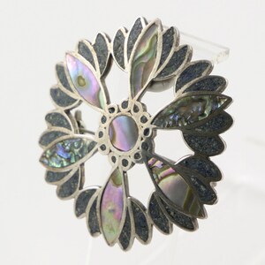 Pendentif broche ormeau mexicain vintage des années 1960 broche ormeau sterling vintage pendentif signé Taxco broche unisexe