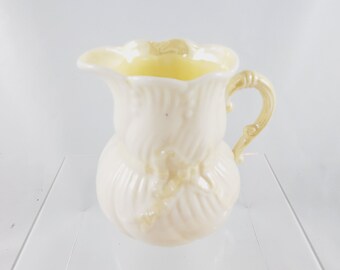 Belleek ベリーク クリーム＆シュガーボウル イエローラスター Belleek Cream Sugar Mid Century Belleek Porcelain Creamer