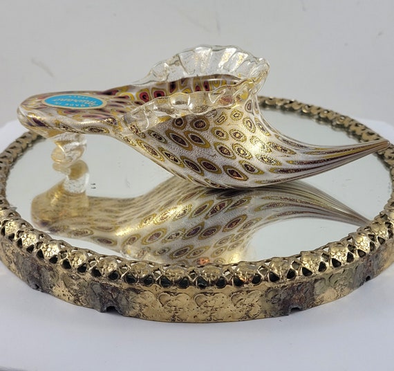 Murano Glass Slipper Vintage Murano Art Glass Slipper Shoe