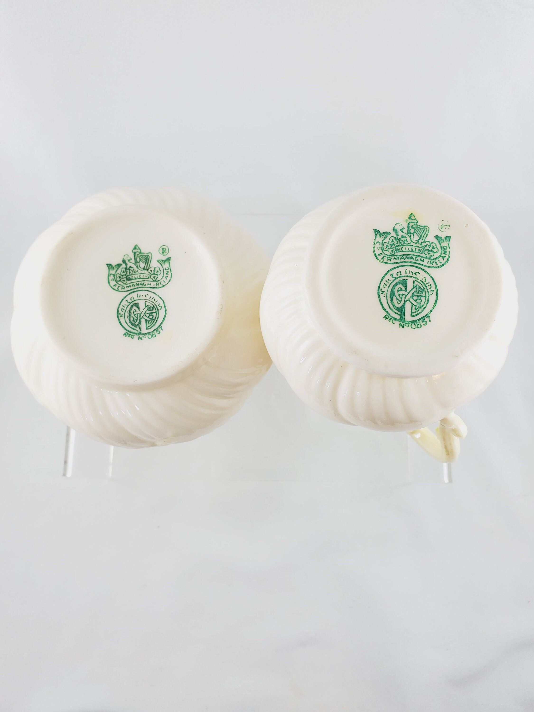 Belleek Cream Sugar Mid Century Belleek Porcelain Creamer