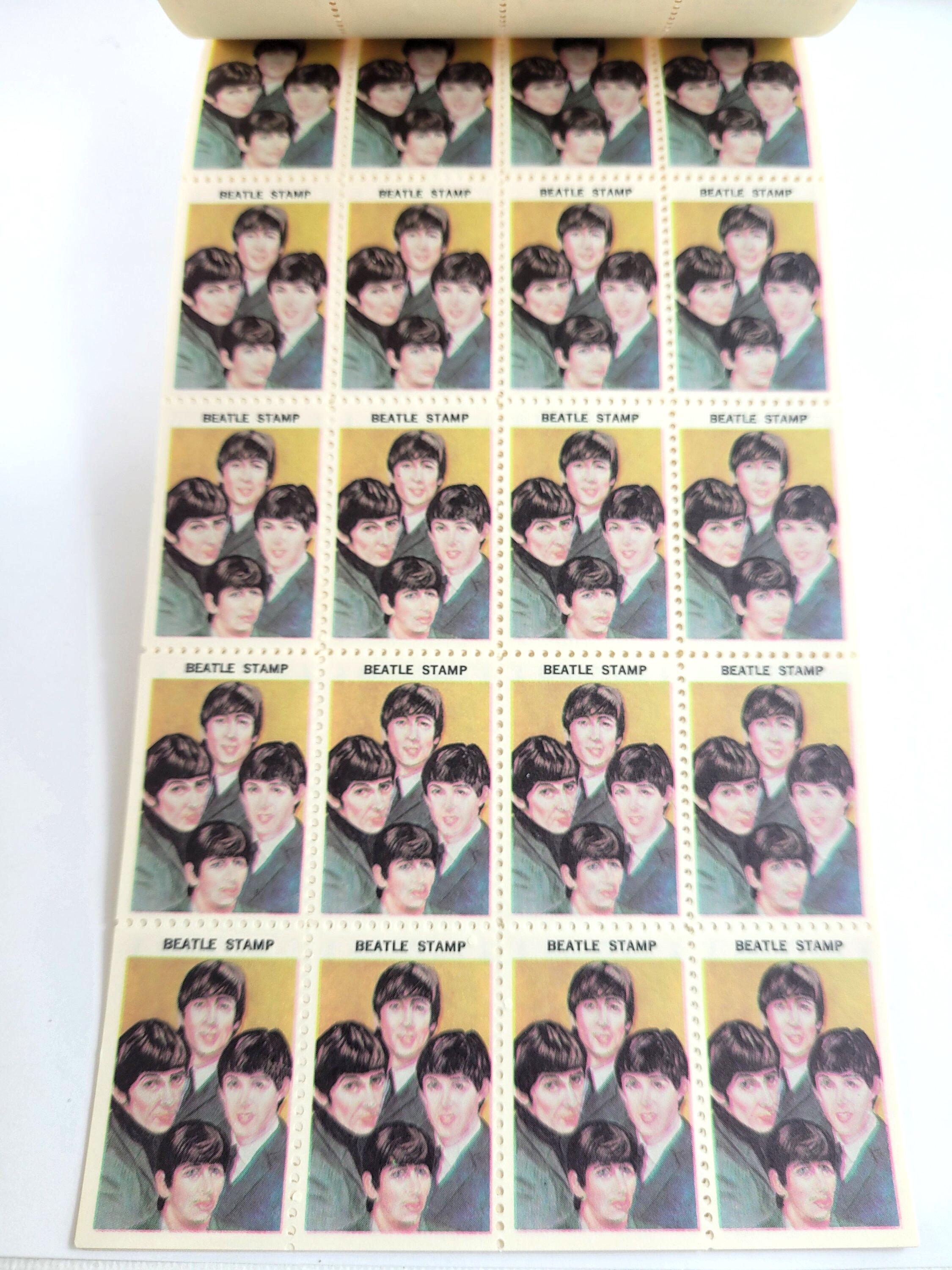 Original Beatle Stamps 100枚セット Beatles Stamps RARE 1964 Beatles 100 Stamps Set in Original Box