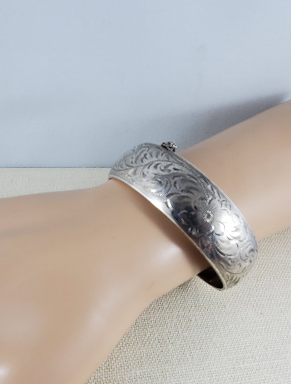 5mm Wide Solid Sterling Silver Concave Cuff Bangle Bracelet - Engravable 5mm Wide Solid Sterling Silver Concave Cuff Bangle Bracelet - Engravable