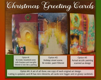 Christmas Greeting Cards (three designs)