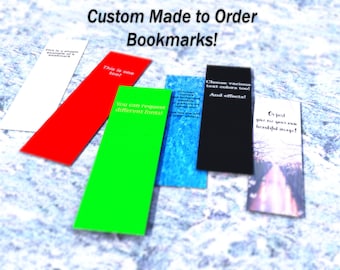 Custom printed (personalized) bookmarks [original premium listing]