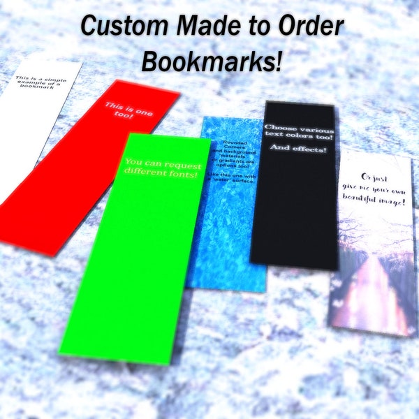 Custom printed (personalized) bookmarks [original premium listing]