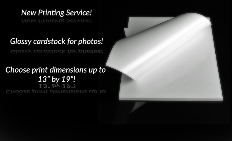 Glossy cardstock photo prints many sizes, low pricing image 1