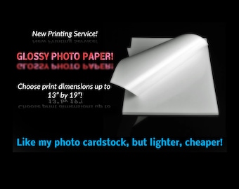 Glossy Photo Paper Posters & prints   - many sizes, low prices!