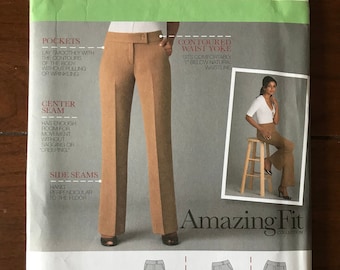 Simplicity 2700 Misses’ Amazing Fit Pants for Slim, Average or Curvy,  Sewing Pattern, Sizes 14-22, Uncut