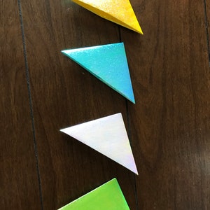 4 Sparkly Origami Corner Bookmark Set image 5