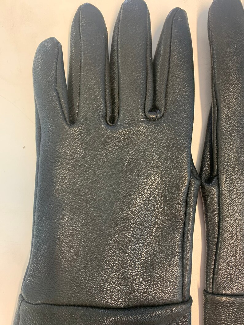 Basic Black Goatskin Gauntlet Glove Made in USA Etsy