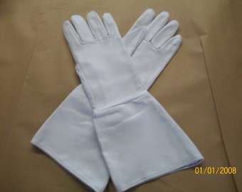 White American Deerskin Leather Gauntlet Gloves - made in the USA