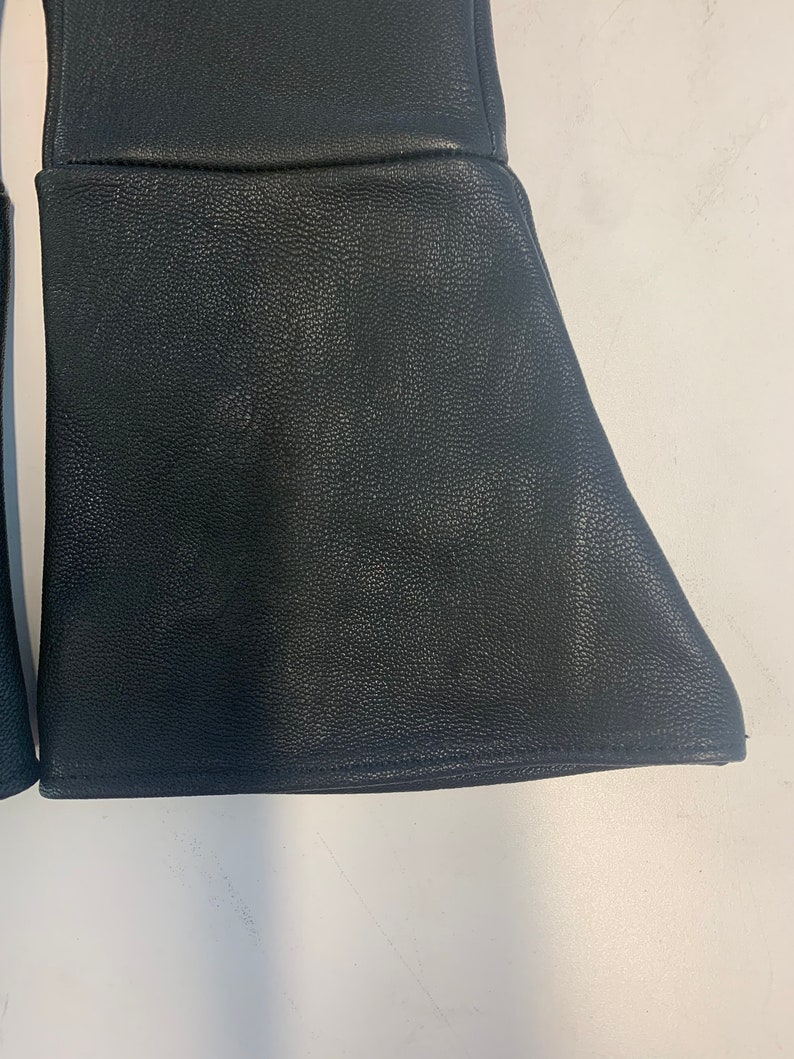 Basic Black Goatskin Gauntlet Glove Made in USA Etsy