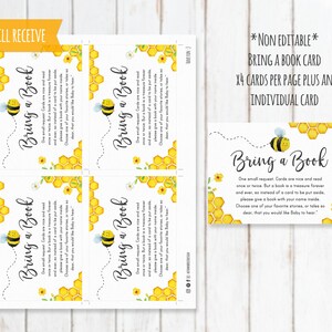 Bee Baby Shower Invitation Printable Invitation Set Bumble - Etsy