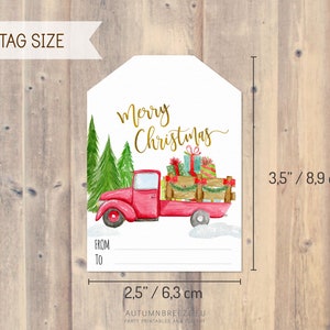 Printable Christmas Tags, Holiday Gift Tags, Christmas Labels ...