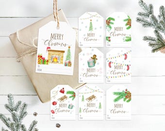 Printable Christmas tags, Holiday Gift Tags, Christmas printable, Printable Christmas Tags, Printable Gift Tags, Diy Tags