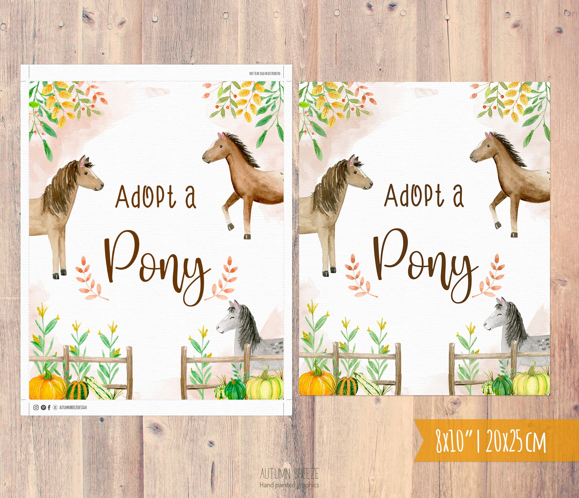 Adoption certificate Sign Adopt a Pony Printable Sign Horse - Etsy ...