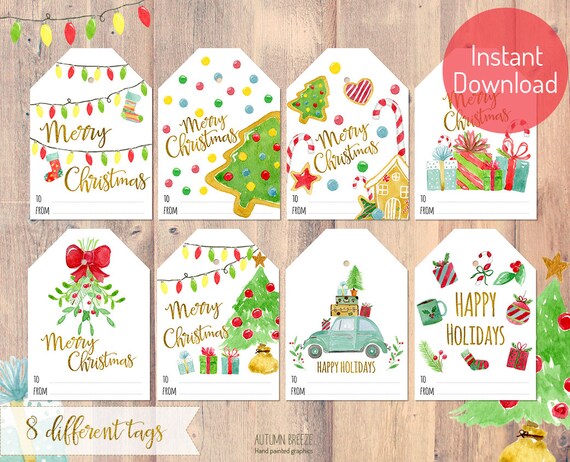 Christmas Present Gift Tags Printable – Bless Prints