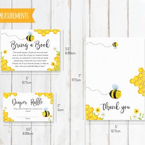Bee Baby Shower Invitation Printable Invitation Set Bumble | Etsy