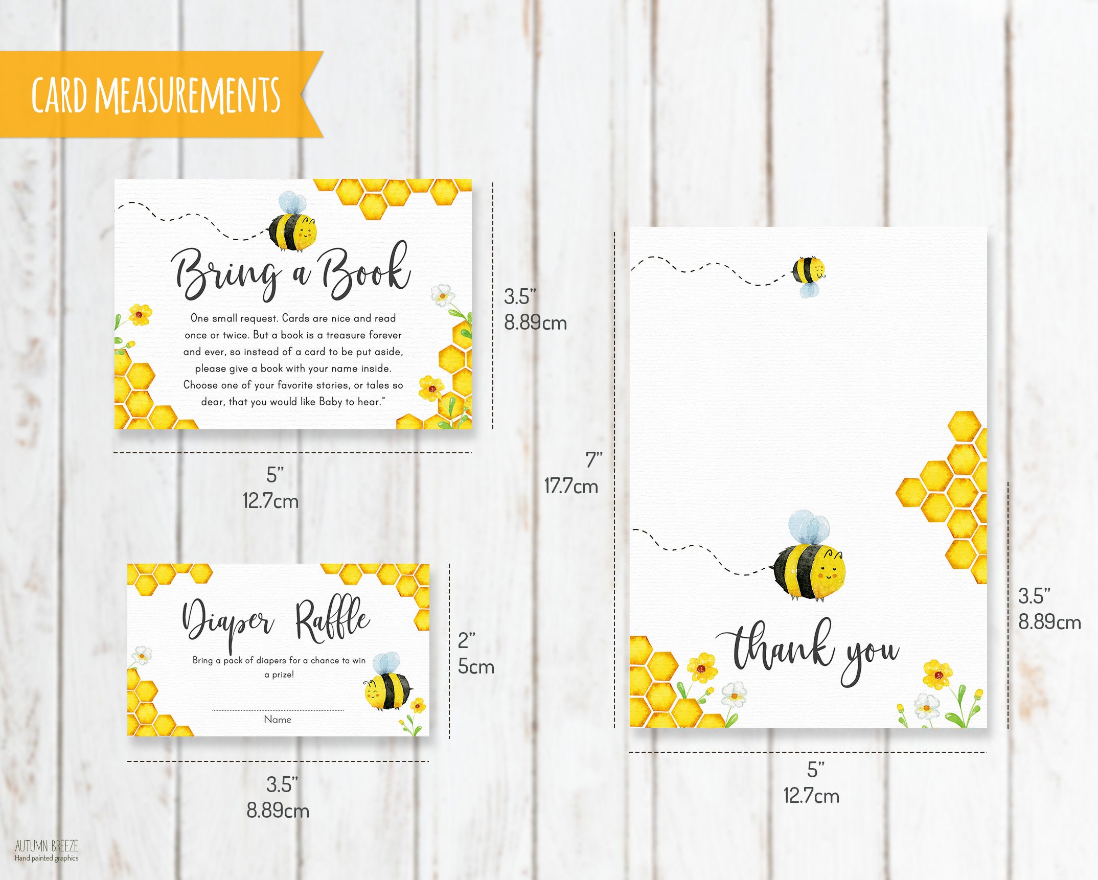 Bee Baby Shower Invitation Printable Invitation Set Bumble | Etsy