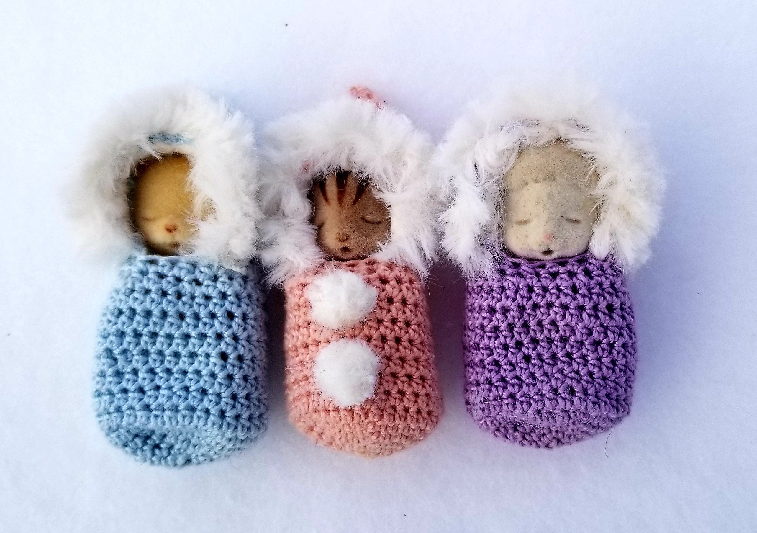 PDF Pattern for Baby Bunting for 1 3/4" Standing Baby