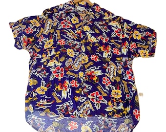 Vintage Lakers Hawaiian Shirt XL