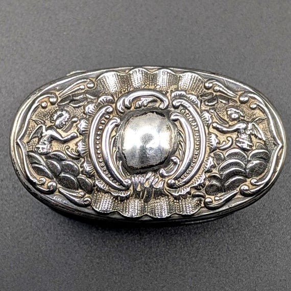 Victorian Silver Snuff Ring Presentation Trinket … - image 7
