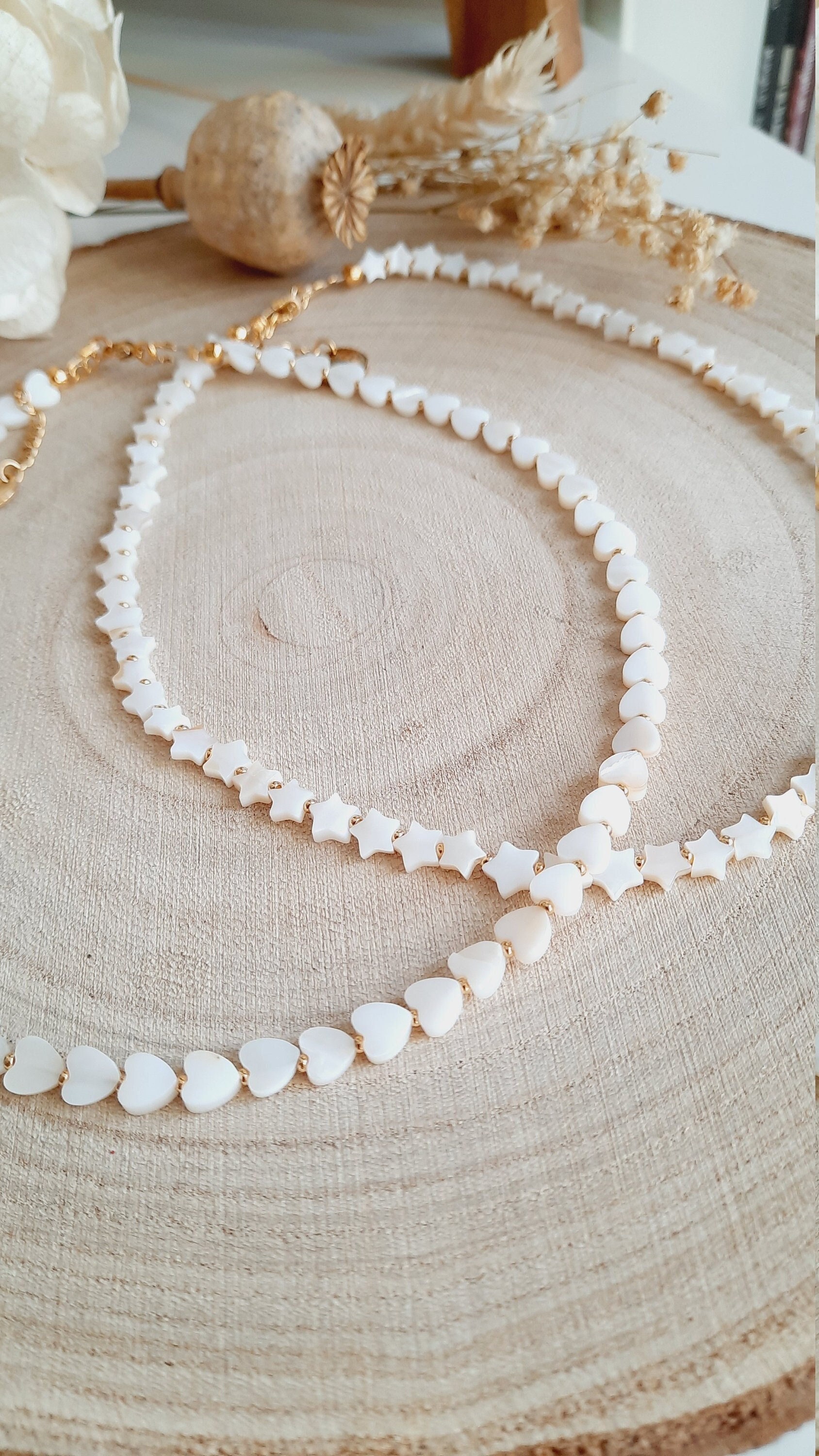 Lot De 10 Perles Pendentifs En Nacre Blanche Forme étoile - Diamètre 11-12mm - Pour Création De Bijoux - Neuf