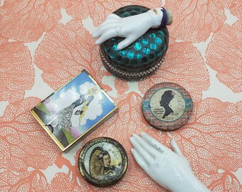 ART DECO tin box and ARMAND cold cream powder tin / 1920s vintage vanity collectible tin boxes / La Mode Art Deco Design Niggli Candy Tin,