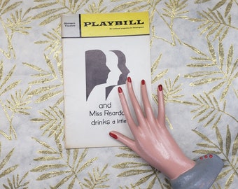 Vintage 1970s PLAYBILL from play on BROADWAY called And Miss Reardon Drinks a Little / Drama starring Julie Harris / Estelle Parsons /