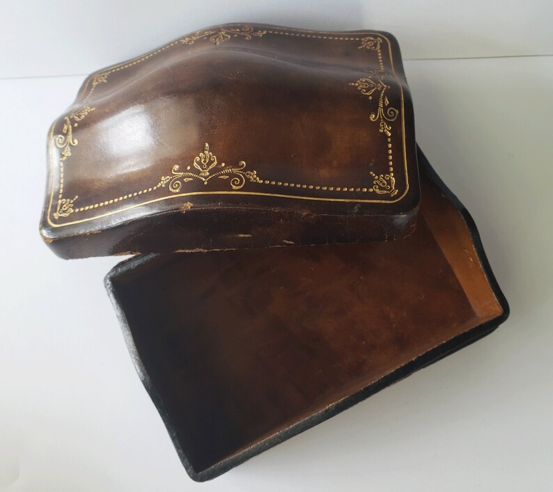 Antique WATCH BOX / Brown Bevelled Paper Antique Watch Box / Etsy