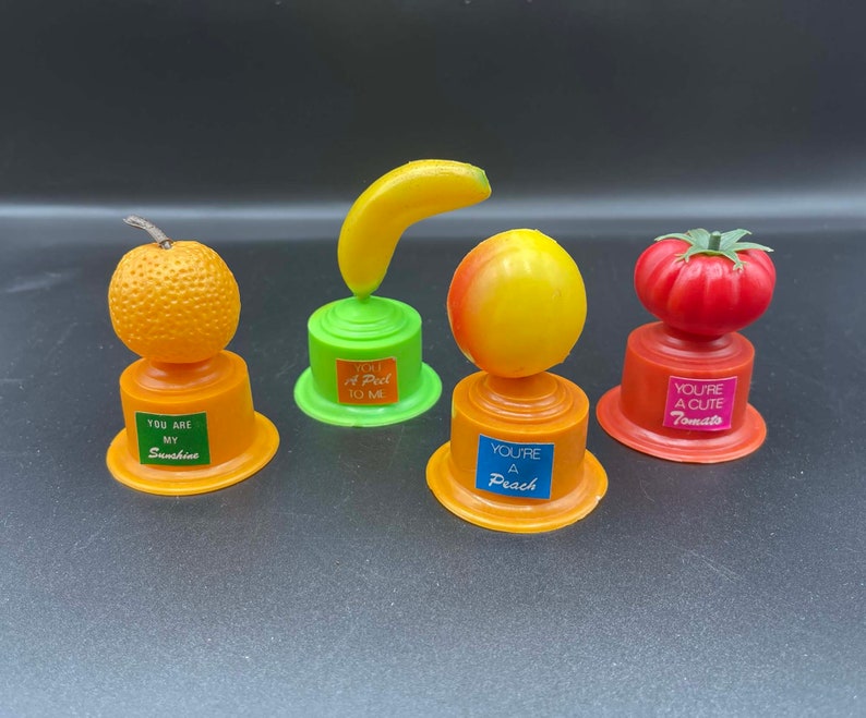 60s Vending Machine PRIZES / TROPHIES / FRUIT Punny Prizes / You Apeel