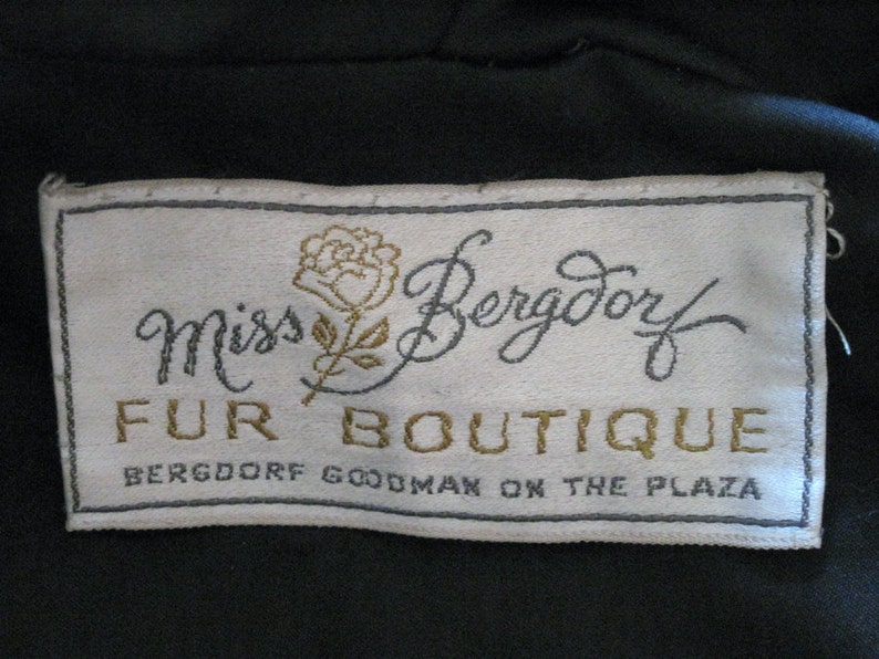 MISS BERGDORF Fur Bomber Coat With Hood Fur Tail Accents / Fur - Etsy
