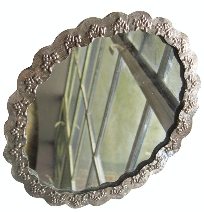 Rare TURKISH Dressing Table Heavy Etched SILVER MIRROR With Etsy