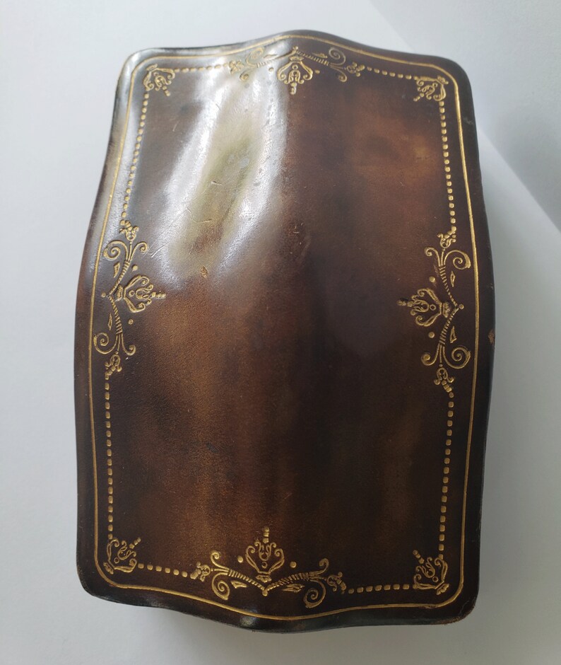 Antique WATCH BOX / Brown Bevelled Paper Antique Watch Box / Etsy