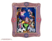 Handcrafted Plaster Wall Retablo from Peru, quot Christmas in the Andes quot - Collectible Peruvian Multicolor Retablo wall art - Plaster Wall Art