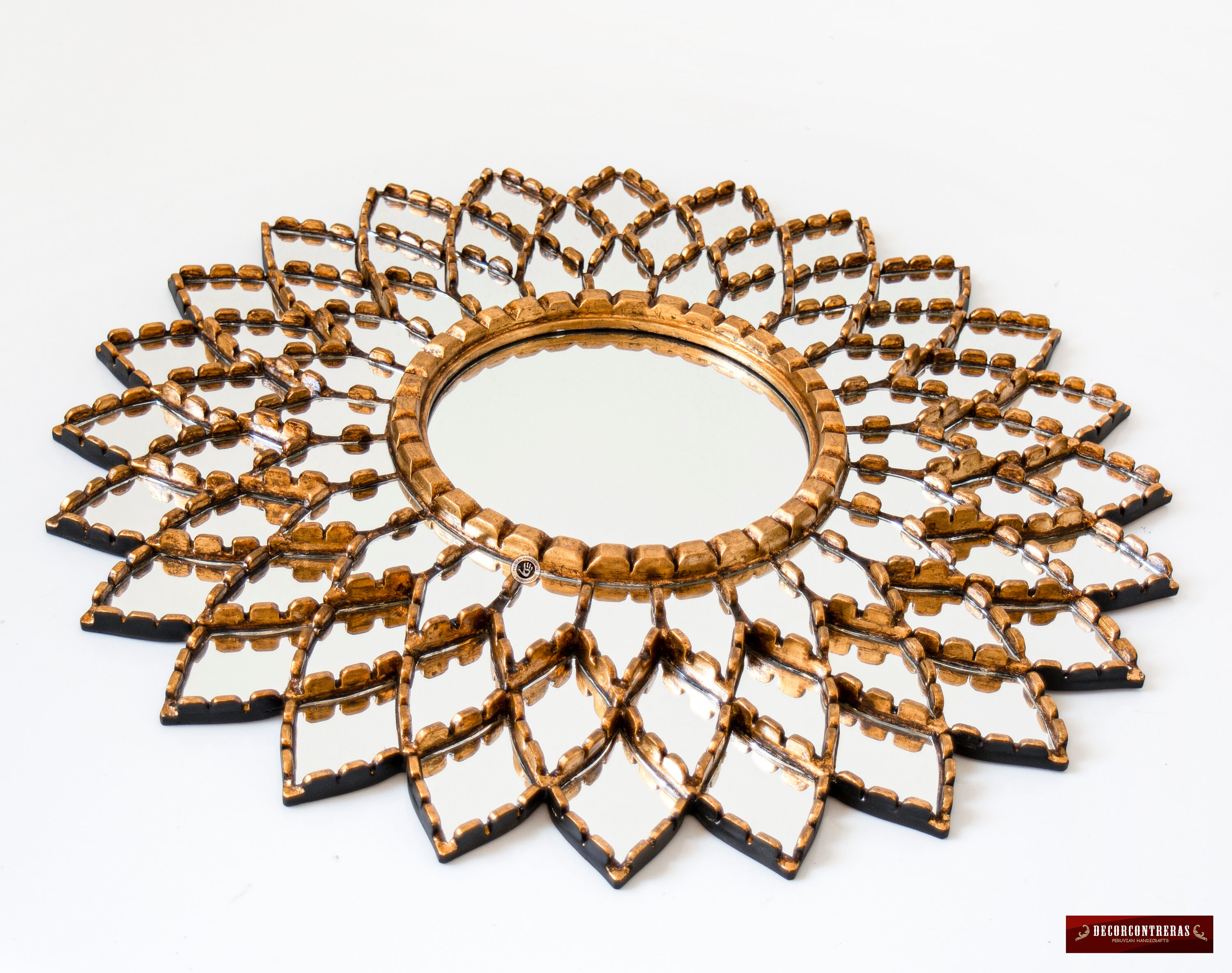 Gold Round Mandala Mirror wall decor 23.6 Ornate Accent Etsy