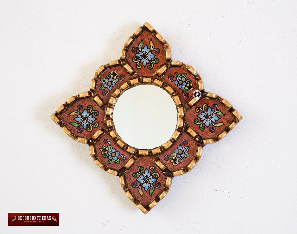 Small Decorative Wall Mirror Set of 3 Accent Vintage Mirrors Etsy