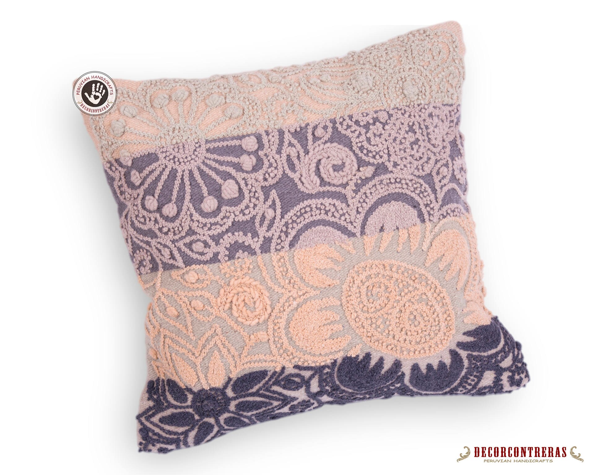 Embroidered Pillow Cover 16x16 Peru handmade Pillows Etsy