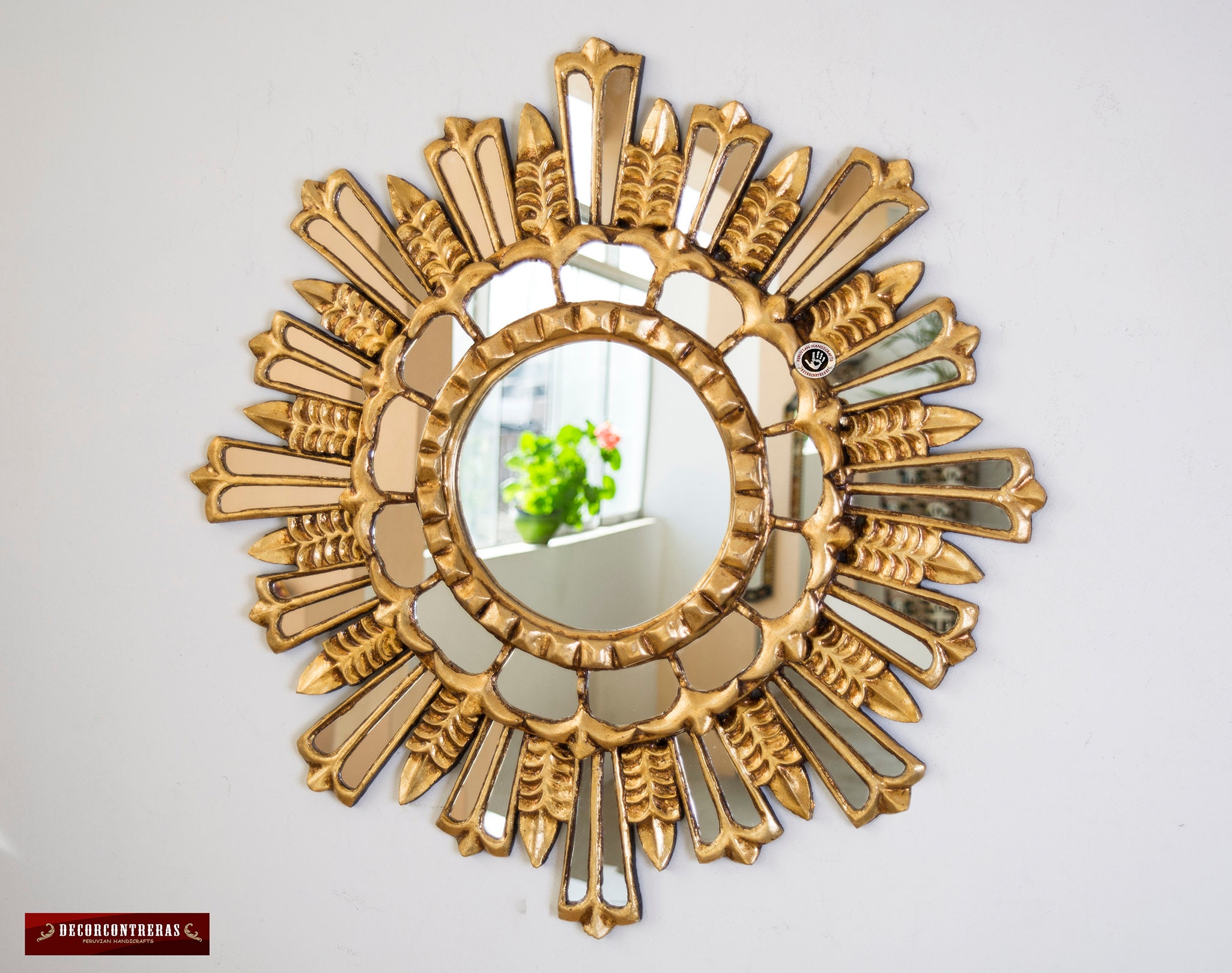 Decorative Round Wall Mirror 23.6" Wall Decor- Bathroom Wall Mirror ...