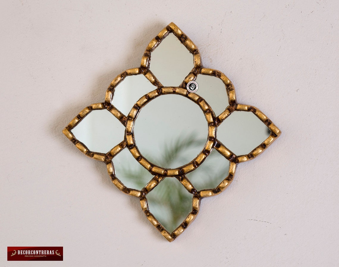 Small Gold Accent Wall Mirror set of 3 Decorative Vintage Etsy