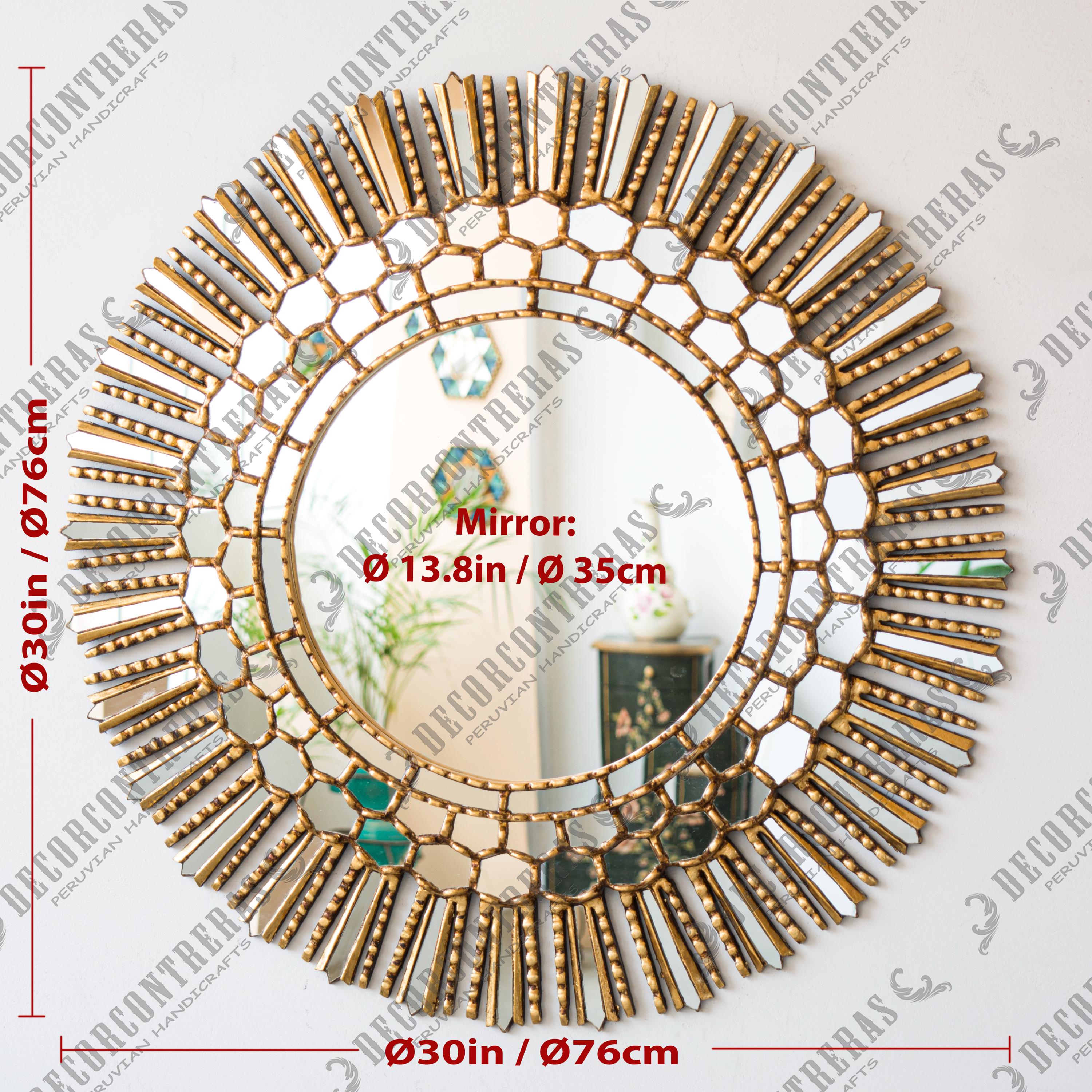 Specchio da parete in argento ⌀ 70 cm MORNAIX