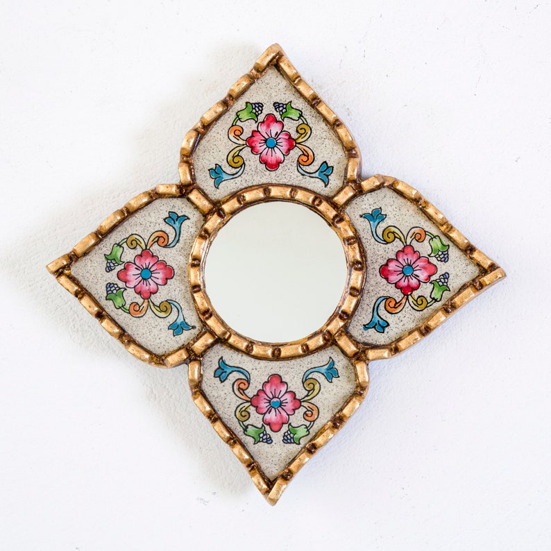 Small Accent Wall Mirror Set 3 Decorative Colorful Mirror of Etsy