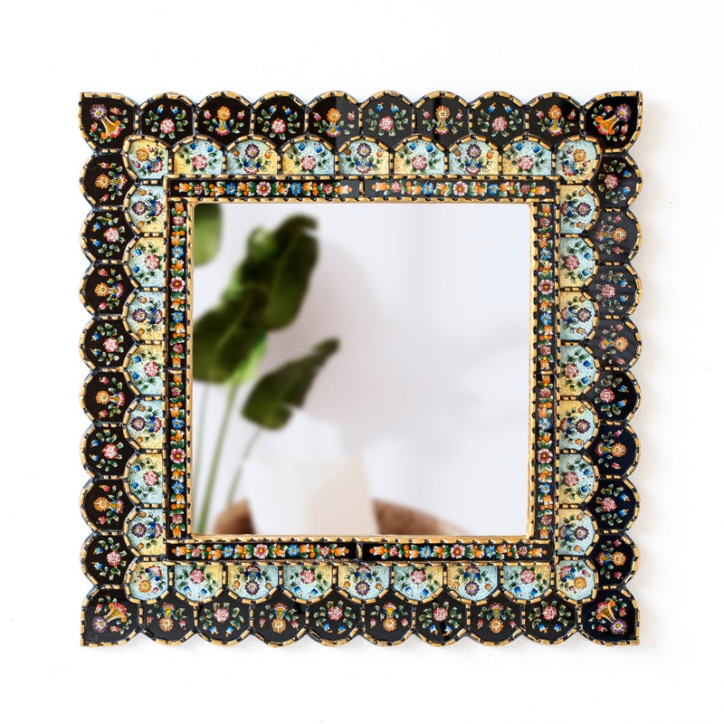 Black Wall Mirror - Etsy