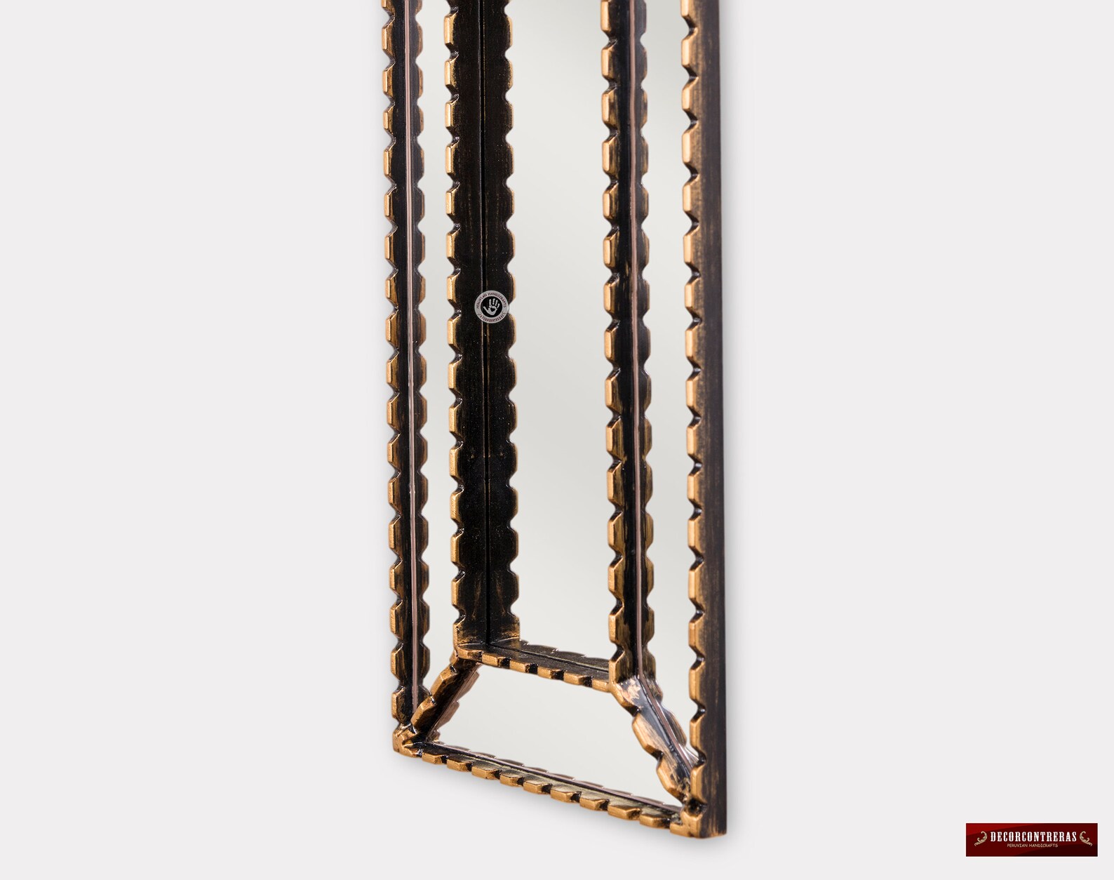 Long Narrow wall mirror 35.8Tall Gold Wood Framed Wall Etsy