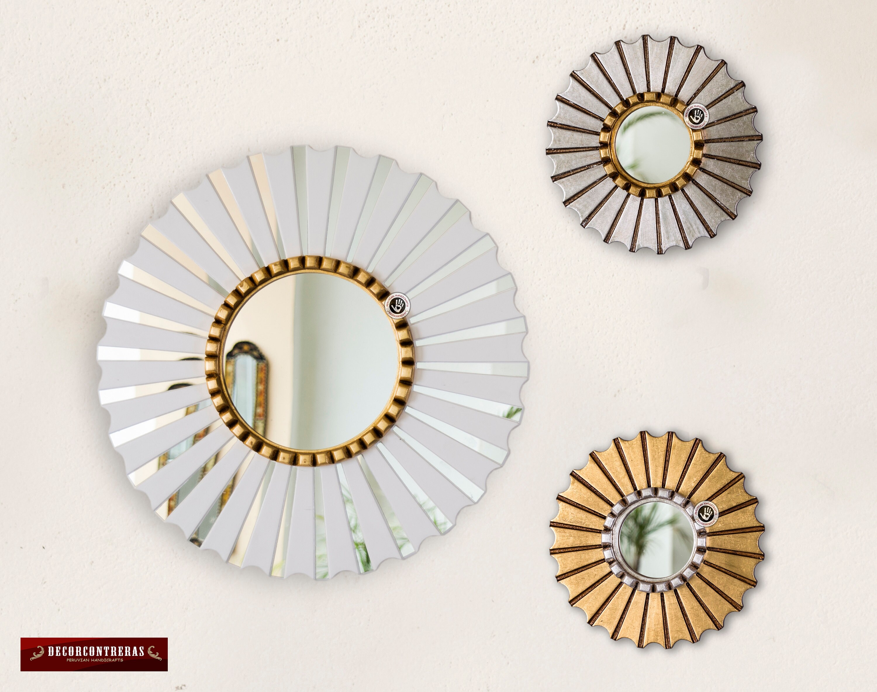 Decorative Round Wall Mirror Set Of 3 Accent Mirrors Singapore Decorative Round Wall Mirror Set Of 3, Gold Round Wall Mirror Set