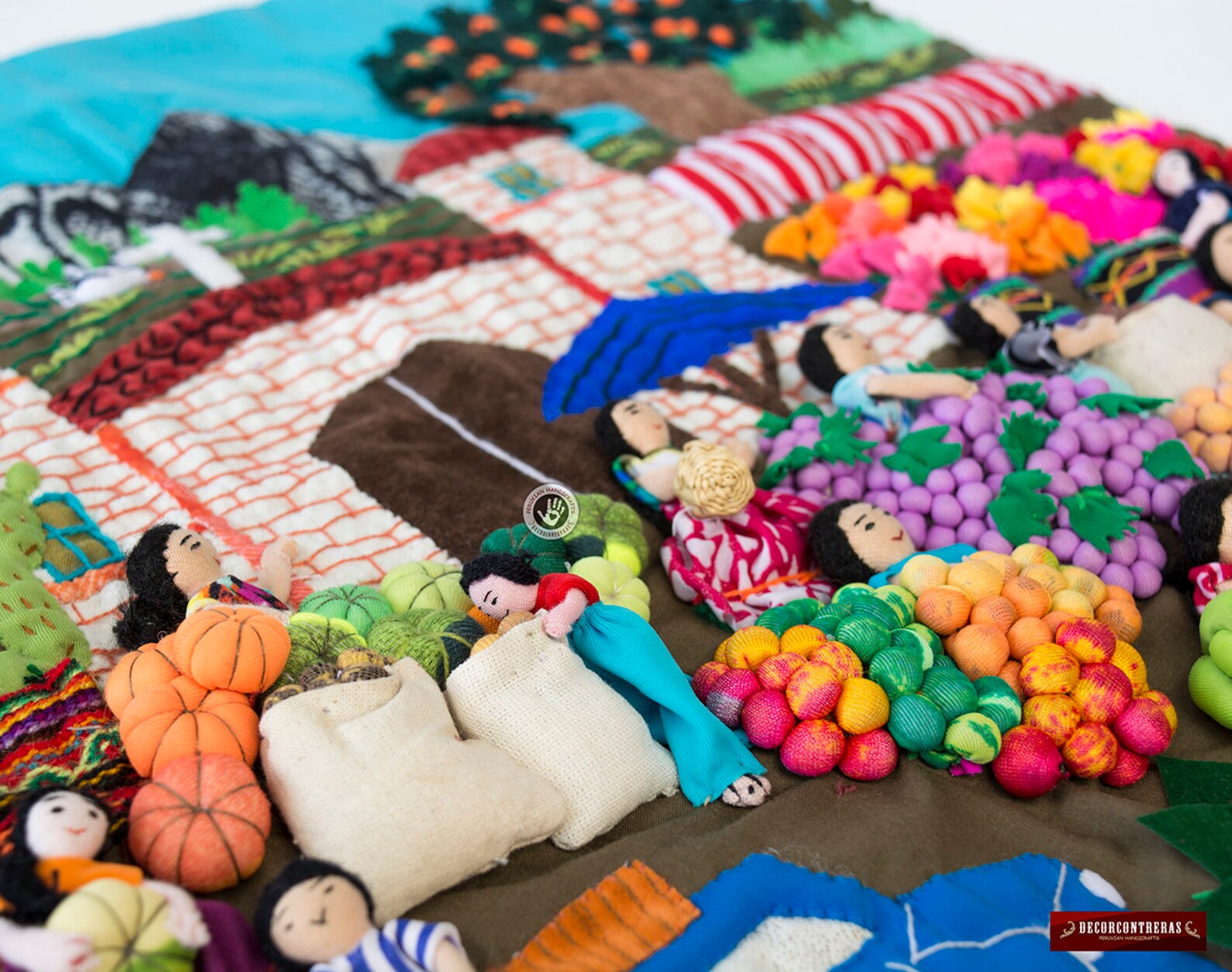 Quilted Wall Hangings 17.7h Peru Arpilleria patchwork Etsy