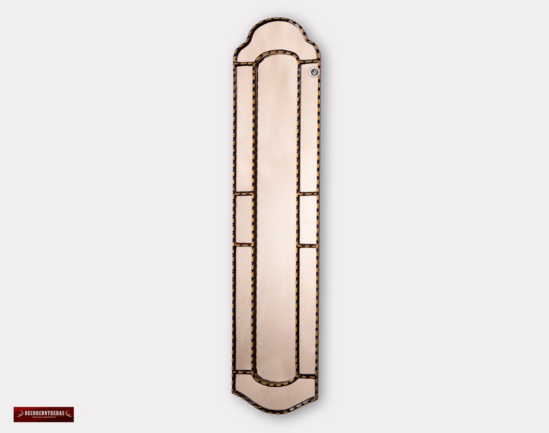 Narrow Rectangular Wall Mirror 35.8, Decorative Long Mirror the Golden